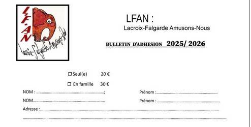 BULLETIN ADHÉSION 2025/2026